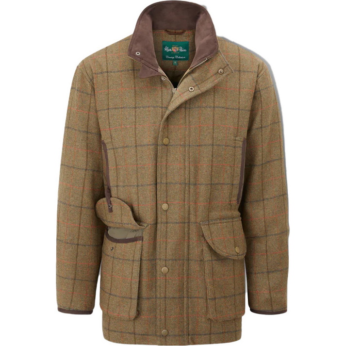 Alan Paine Mens Combrook Tweed Shooting Field Coat COMGFIE - Thyme